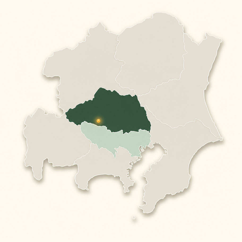 対応エリアの地図（埼玉県と東京都近郊）
